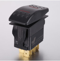 Rocker Switch without Light - 4 phase - Single Pole Double Throw SPDT ON-ON OR (ON)-ON- JH-A11433CRX - ASM