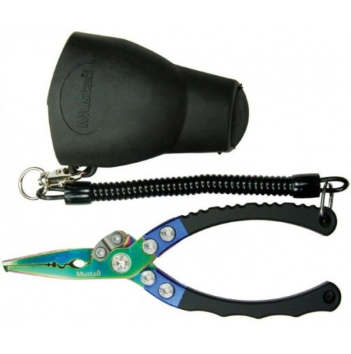 Mustad 6.5” Hybrid Pliers With Rubber Holster [MUSTMT007] - €26.36 :  , Fishing Tackle Shop