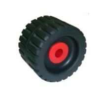 4-3/8'' Ribbed Wobble Roller With Nylon Side Bushes - WR1304 - Multiflex
