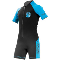 Little Shark 2 mm Kids Shorty Wetsuit for Boys - black/blue - WS-CDG003505X - Cressi